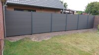 WPC Sichtschutzzaun Royal Plus Alu Ober-/Unterschiene | Anthrazitgrau 181x187 cm