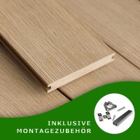WPC Terrassendielen Komplettset Massiv Sand –...