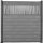 WPC Sichtschutzzaun Premium Steingrau mit Decoreinsatz
