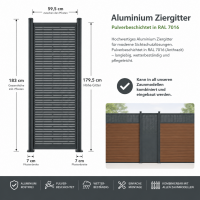 Royal Alu Dekor Open H - Dekoreinsatz Anthrazitgrau RAL...