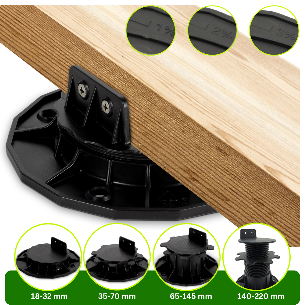Produktbild von 32 Stelzlager Höhenverstellbar 20–30 Mm – Für Terrazzoplatten, Innen & Außen