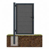 Gartentor Anthrazit Aluminium Tür 180x90 Royal Plus...