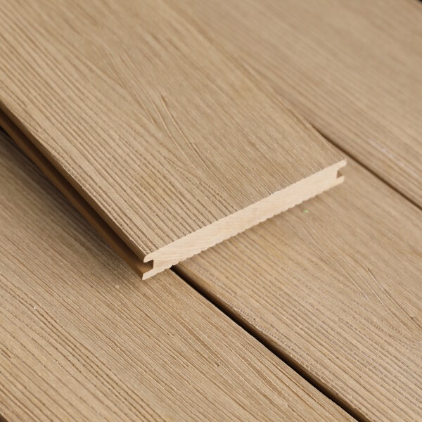 WPC Terrassendielen Massiv Modern Braun Sand Länge 2m / 4m Holzmaserung