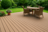 WPC Terrassendielen Massiv Modern Braun Sand Länge 2m / 4m Holzmaserung