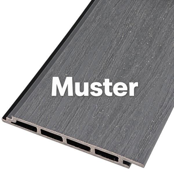 Muster - WPC Wandverkeidung in Anthrazit mit Coex Beschichtung ca. 24x16cm