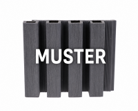 Muster - WPC Wandverkeidung in Anthrazit Akustik mit Coex Beschichtung ca. 24x17cm