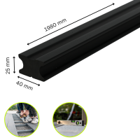 WPC Unterkonstruktion 198x4x2,5cm Vollmaterial Terrasse...