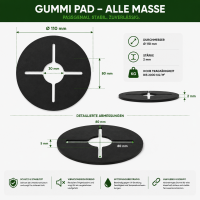 Gummipad für Plattenlager & Gefälleausgleich-Plattenlager | Detowood