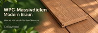 WPC Terrassendielen Komplettset Massiv Braun–...