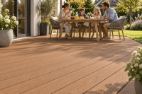 WPC Terrassendielen Komplettset Massiv Braun– Pflegeleicht & langlebig für Ihre Terrasse